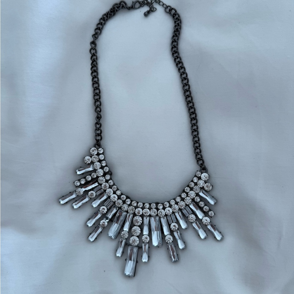 Rhinestone Silver Necklace